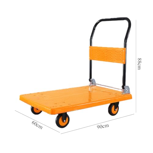 Carretilla plegable de aluminio resistente con ruedas y base reforzada miniatura 2