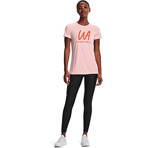 Under Armour Women's Tech Twist Script Short-Sleeve Crew Neck T-Shirt , Beta Tint (658)/White , X-Small #TOP28