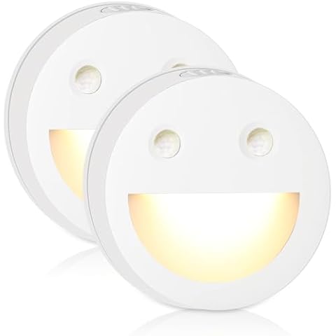 GOMETY Smiley Night Light with Motion Sensor Cover