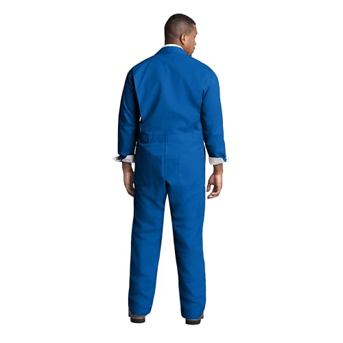 Image of Red Kap Men's Twill Action Back Coverall With Chest Pockets - Mechanic Coveralls With Concealed Zippers