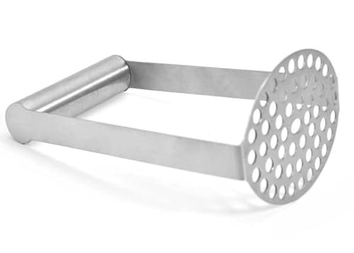 ステンレス 絞り器 フルーツ 野菜 たまご 果物 手動ジューサー ハンドジューサー ストレーナー 多機能 台所用品 (チューブハンドルポテトマッシャー)