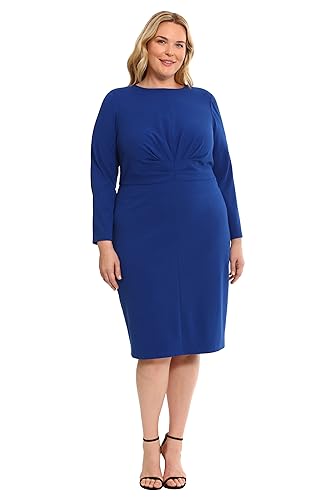 Image of Maggy London Women's Dresses Wide Waistband and Tuck Details Office Career Workwear Event Occasion Guest of