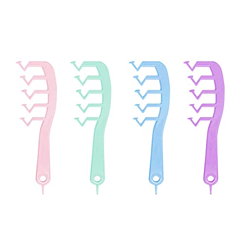4 Pieces Z Shape Wide Tooth Comb, Large Hair Detangling Comb, Hair Seam Styling Combs, Create Hairline Style, Make Hair