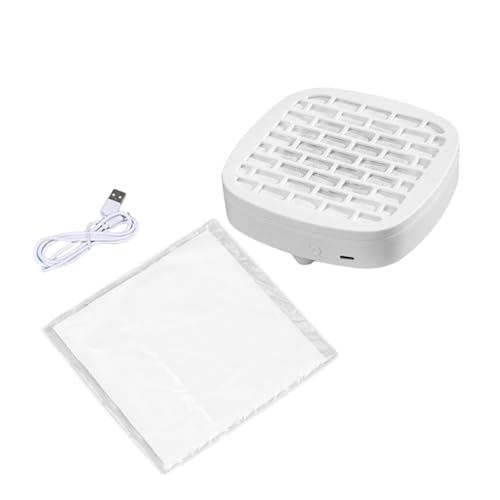 Sharplace Collecteur de poussière pour ongles, outil de manucure et de pédicure professionnel compact avec papiers filtrants pour le polissage des ongles en, Blanc