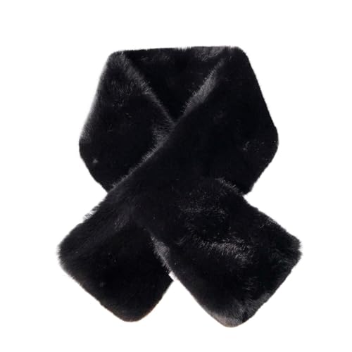 Zcargel Winter Thick Warm Fur Scarf,Collar Scarf Women's Rabbit Faux Women Plush women's neck warmer fur scarf