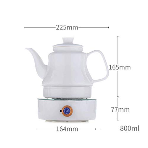 Tetera Eléctrica de Porcelana Blanca 0.8L miniatura 6