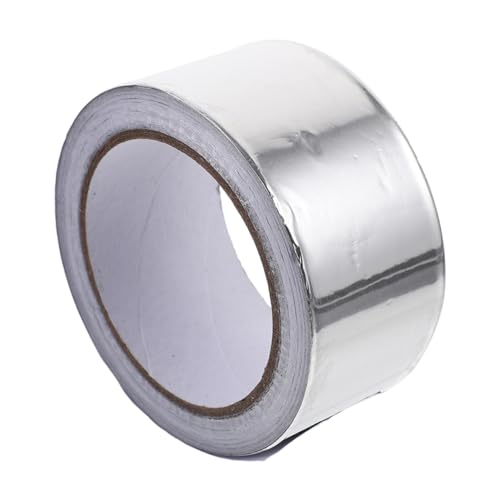 SEWACC 1 rollo Cinta de Aluminio Aislante de Alta Temperatura Cinta Selladora Autoadhesiva para Aislamiento Térmico para Tuberías y Calefacción Resistente al Agua y Uso Seguro Eléctricas
