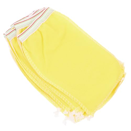 TOVINANNA 25個使い捨てシャワー手袋 シャワータオル バスミット 手袋 入浴用 黄色 携帯便利 旅行に適したデザイン