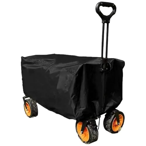 Funda Plegable para Carrito de jardín, Cubierta Plegable for Carrito de jardín, Iones Suciedad for Sol, Nieve, Escarcha, Negro, 38x22x20 Pulgadas