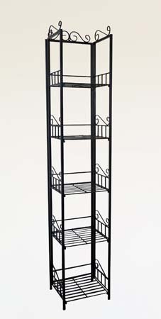 5 Tier Metal Vintage Style Rack, Balck
