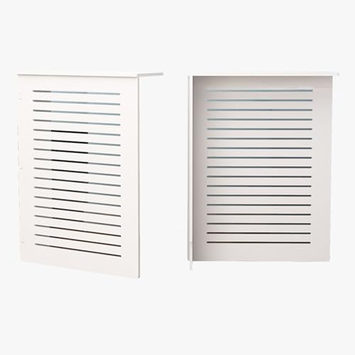 Mueble de cubierta del radiador en PVC blanco resistente al calor de 60 cm 5