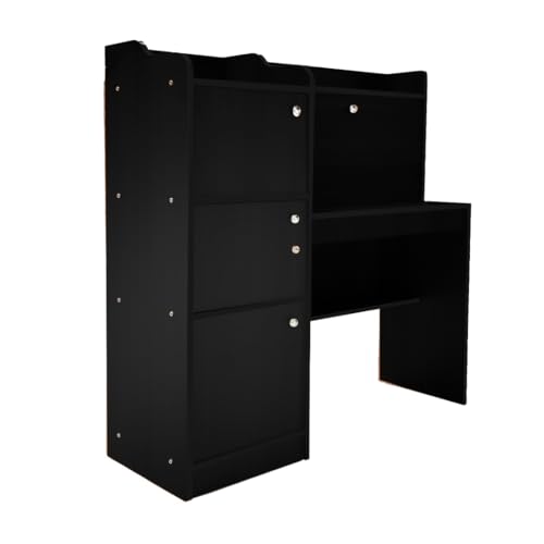 Image of Phoenix Engineered Wood Study Table with Storage (Wenge, 3-Door)