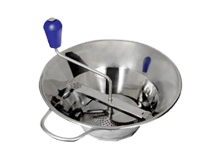 Louis Tellier X3 (5 qt) Stainless Steel Food Mill with 3 grids