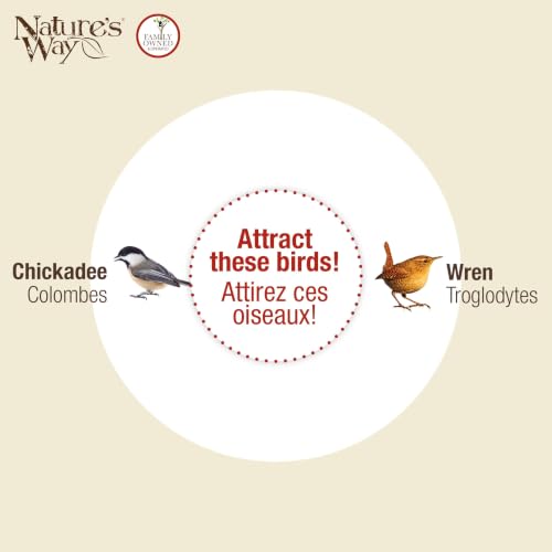 Nature's Way Bird Products CWH1 Cedar Wren House, 8" x 8.875" x 8.125", standard, Brown - image 6
