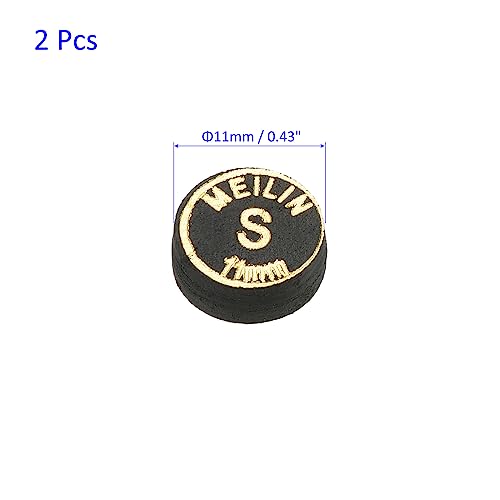M METERXITY 2 Pack Pool Cue Tips, Laminated Billiard Cue Tips, Soft Multiple Layer Faux Leather - Image 4