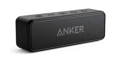 Anker SoundCore 2 Bluetooth Lautsprecher, Fantastischer Sound, Enormer Bass mit Dualen Bass-Treibern, 24h Akku, Verbesserter IPX7 Wasserschutz, Kabelloser Lautsprecher für iPhone,...