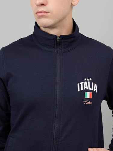 Image of Men's Winter Fleece Tracksuit | Zip-Up Sweatshirt & Track Pants, Soft Fleece Fabric, Warm 2-Piece Sportswear for Gym, Streetwear & Casual Wear |FTS-68