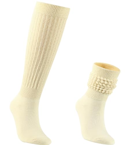 TINTAO Women's Slouch Socks Thigh High Boot Socks Soft Scrunch Socks,Knee High Boot Socks Calf Socks for Women,Size 5-10#L119