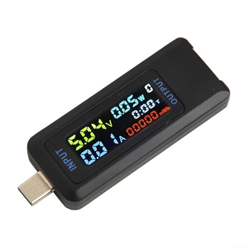 Medidor de potencia USB C fácil de usar con eficacia de carga de pista de visualización de alta definición (B)