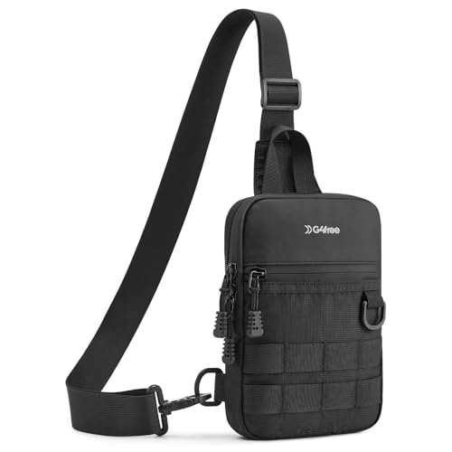 G4Free Small Crossbody Sling Bag, Mini Tactical Chest Bag Waterproof EDC Shoulder Bag for Men Women
