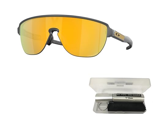 Oakley OO9248 Sunglasses Bundle: OO 9248 CORRIDOR 924803 Corridor Matte Carbon Prizm 24 and Eyewear Cleaning Kit2