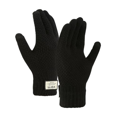 Dasdffvf Male Warm Stretchy Mittens Winter Sports Touchable Screen Full Finger Gloves Sports Gloves For Cold Weather Cycling