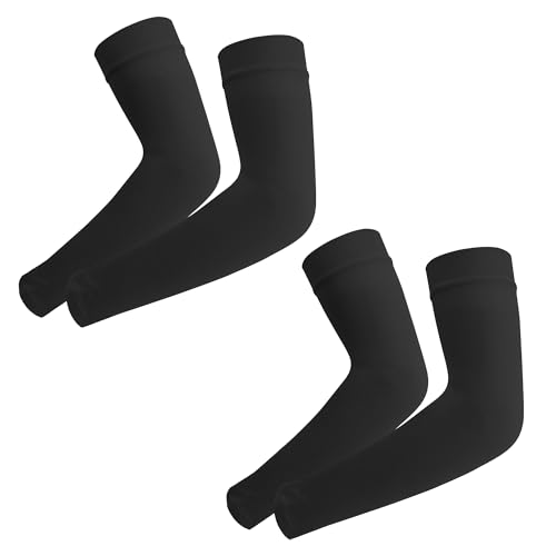 Manicotti Pallavolo,Sleeves,Manicotti Braccia,Manicotti Ciclismo,Manicotti,Manicotto Braccio,Maniche Per Braccia,Fascia Copri Tatuaggio Braccio,Maniche Di Protezione Solare,Copribraccia,Nero 2 Paio