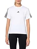Adidas Women's Essentials+ Leopard Print T-Shirt, White/Earth Strata, Medium