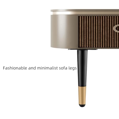 MEETOZ 4 inch / 10cm Furniture Legs Setm,4PCS Metal Cabinet Legs,With screws,with Rubber Floor Protectors - Image 4