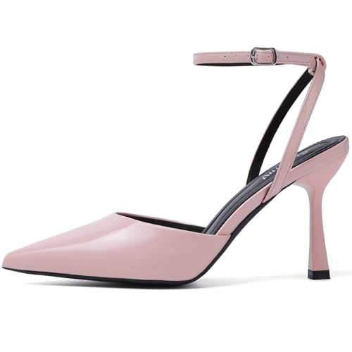 Image of Susanny Heels for Women Stiletto Closed Pointed Toe Backless Dress Shoes High Heels Sexy Kitten Pumps Wedding Guest Party Dance Prom Dressy Comfort Shoes