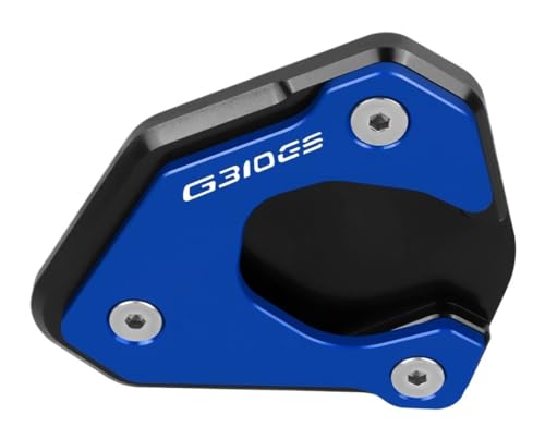 Extension support de béquille CNC pour BMW G310GS - Accessoire moto en aluminium bleu