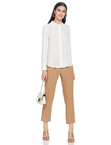 Image of Marks & Spencer Womens Printed Polyester Collared Neck Regular Fit Top