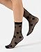 CALZITALY 3 Pairs Women Pop Socks, Sheer Everyday Ankle Socks in 3 Different Designs: Dots, Stripes and Geometric (One Size, Black)