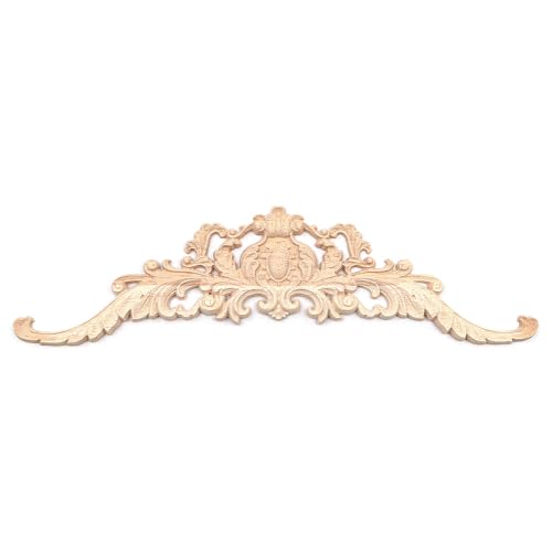 ZONADAH Apliques de madera tallada en madera de 30 x 8 cm, para manualidades, decoración de puerta, decoración de pared para armarios, ventanas, espejos, muebles, camas de muñecas, escaleras