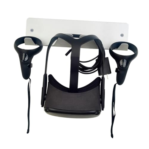 POPETPOP Vr Helmet and Touch Controllers Wall Mount Storage Rack Compatible Vr Silver Grey Holder for Organized Gaming Space