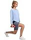 PINSPARK Sportshirt Damen Langarm UPF 50+ Sonnenschutz Schnelltrocknend Funktionsshirt Laufshirt Leicht Atmungsaktiv Sport Oberteile Rashguard für Fitness Yoga Blau L