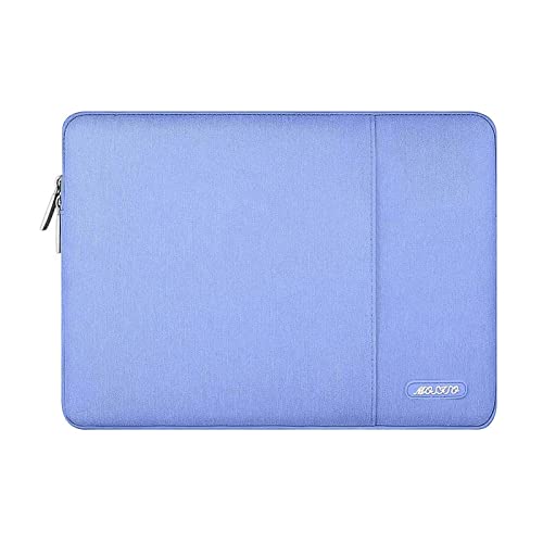 Image of MOSISO Laptop Case 16 inch, 15-15.6 inch Laptop Sleeve Compatible with MacBook Pro 16 M5 M4 M3 M2 M1, HP Acer Dell Lenovo ASUS, Polyester Vertical Computer Sleeve Bag with Pocket, Slate Blue