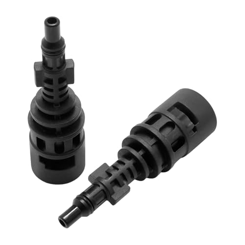 Ollanoos 2Pcs 124x24.5mm Black Hochdruch Cleaner Adapter, Adjustable Nozzle, Replacement for Karcher Replacement for Lavor Parkside - Image 2