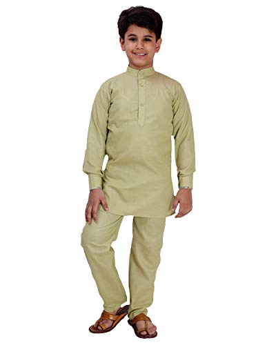 Image of FOURFOLDS Ethnic Wear Kurta Pyjama with Waist Coat Jacket for Kids and Boys FE612