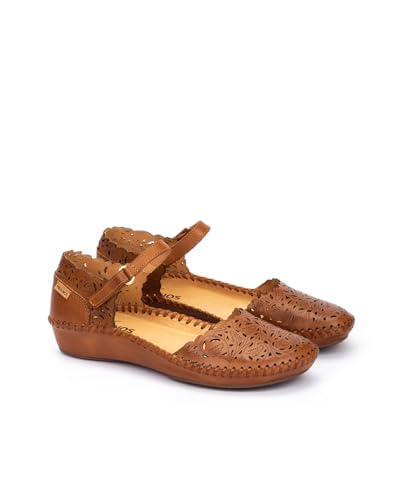 Image of PIKOLINOS P. Vallarta Women's Semi-Open Shoes | Leather | Hook-and-Loop Closure | Mid Heel | Size UK 2-8