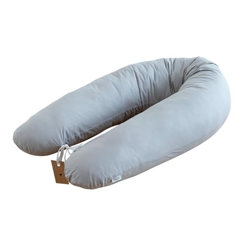 LOOLAY Schwangerschaftskissen - Stillkissen 170 cm - Seitenschläferkissen 100{4d8b49ce2ab03b331074c500cb30c06db3d7b5eae9884fcecc0891c8a3661ceb} Baumwolle - mit Abnehmbarem Bezug - Schwanger Kissen für Schlafen (Grau) LOOLAY Schwangerschaftskissen - Stillkissen 170 cm - Seitenschläferkissen 100{4d8b49ce2ab03b331074c500cb30c06db3d7b5eae9884fcecc0891c8a3661ceb} Baumwolle - mit Abnehmbarem Bezug - Schwanger Kissen für Schlafen (Grau)