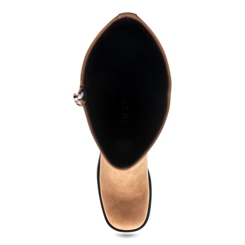 Botte Haute Genou Aerosoles Morisson en Nubuck Camel Taille 40 - 5