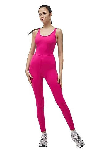 Image of LOVESOFT Workout Jumpsuits for Women Sleevesless Bodycon Backless Unitard