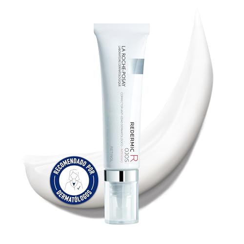 La Roche Posay Tratamiento Anti-arrugas Intensivo para el Contorno de Ojos, Corrector, Regenerador y Unificador, Fórmula con Retinol, Neurosensina y Adenosina, Redermic Retinol, 15 ml