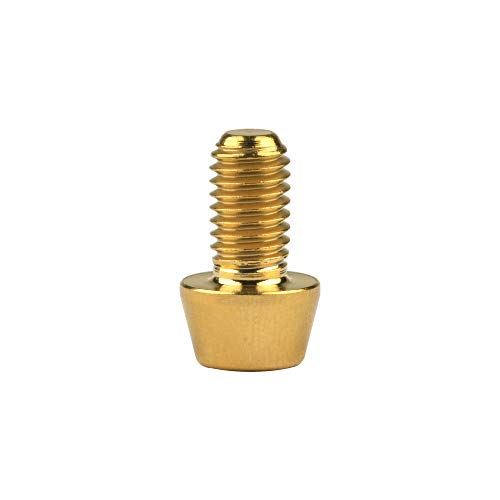Image of Titanium Ti Bolt M5x9 16 18 20 25 30 35 40 45 50 55 60mm Tapered Head Screws Pack of 4 (M5x9mm, Gold)