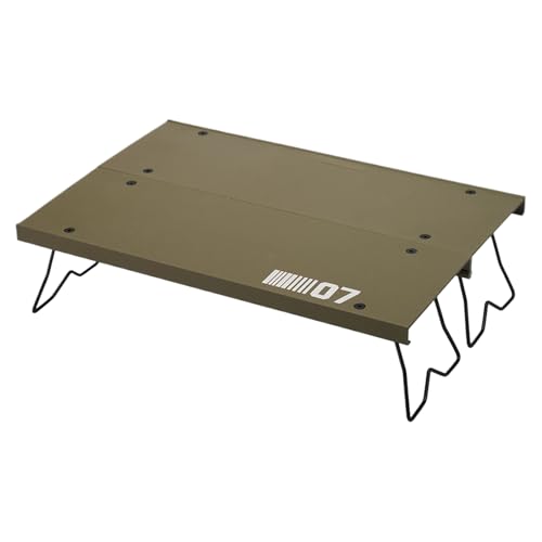 Nuyhadds Ta-ble - Pestaña de altura ajustable, picnic de fácil instalación, marco de acero resistente a la intemperie, muebles de comedor de diseño compacto para camping, barbacoas y aventuras al aire