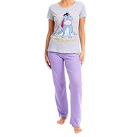 Disney Womens Eeyore Pyjamas Purple Size Medium