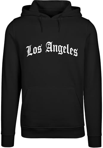 Mister tee Sudadera con Capucha Los Angeles para Hombre, Negro, M