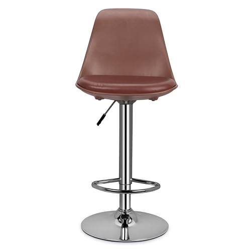 Image of DPI Modern Height Adjustable and 360 Degree Revolving Bar Stool | Kitchen Chair Suitable for Kitchen Cafeteria Dining Office Shops | (2, Tan)