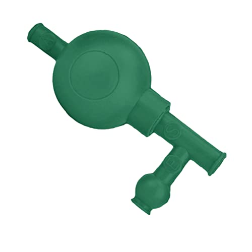 CIYODO 3pcs 3 Quantitative Suction Ball Safety Pipette Safety Valve Quantitative Pipette Filler 3 Valves Suction Bulb Auto Injector 3 Valves Quantitative Filler Water Bulbs Rubber Green